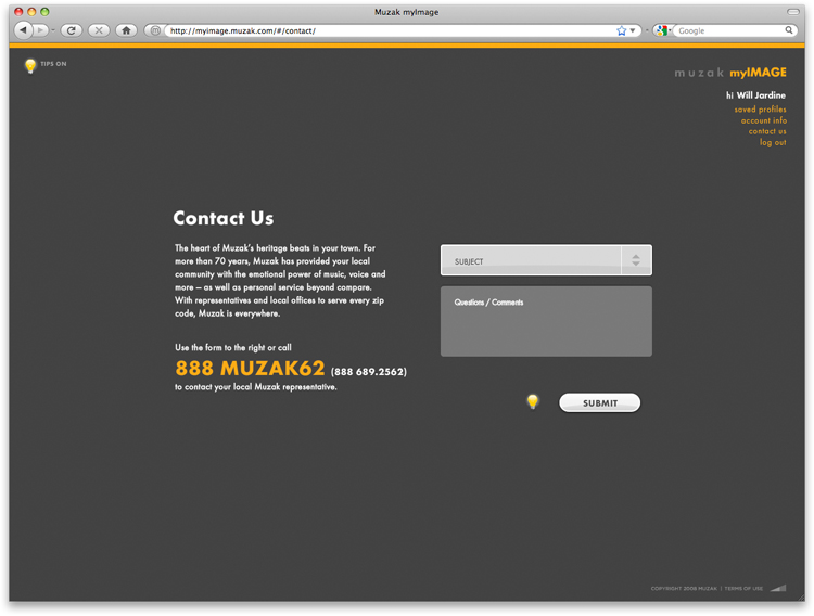 Muzak myImage - Contact