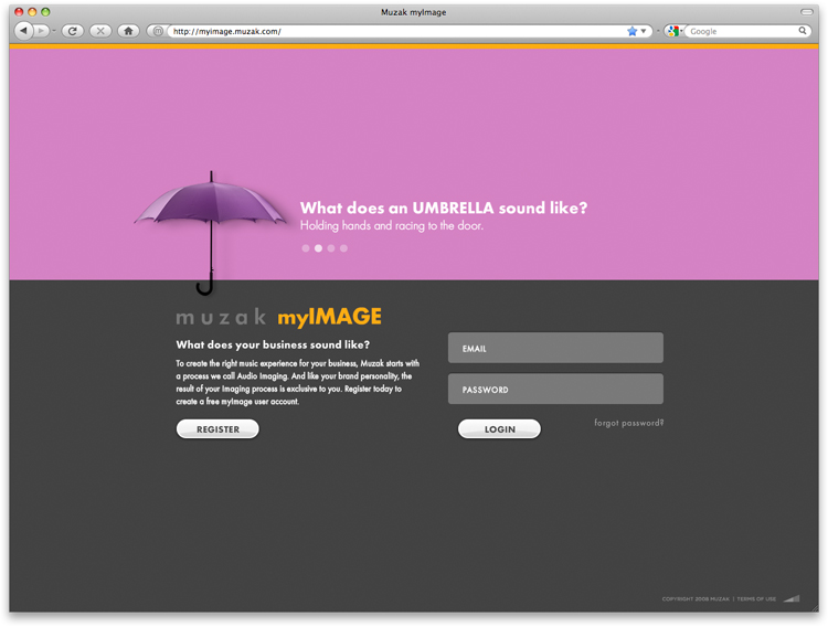 Muzak myImage - Homepage